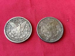 (2) Silver One Dollar Coins