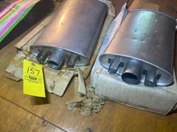 pair of old mustag mufflers