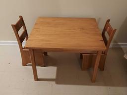 Kids Play Table w/ 2 Chairs & Rocking Chair