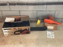 Black & Decker No. 8300 Corded Multivator & Worx WG303,I Electric Chainsaw