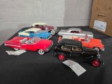 6 Franklin Mint Diecast Cars