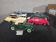 7 Franklin Mint Diecast Cars