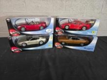 4 Hot Wheels 1/18 Scale Diecast Cars