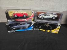 4 Hot Wheels 1/18 Scale Diecast Cars