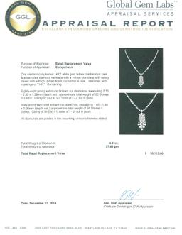 14KT White Gold 4.81 ctw Diamond Necklace