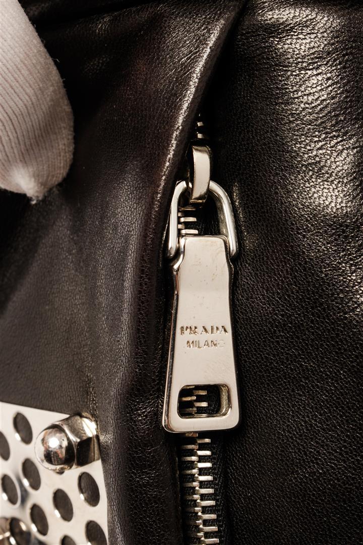 Prada Black Leather Clutch Bag