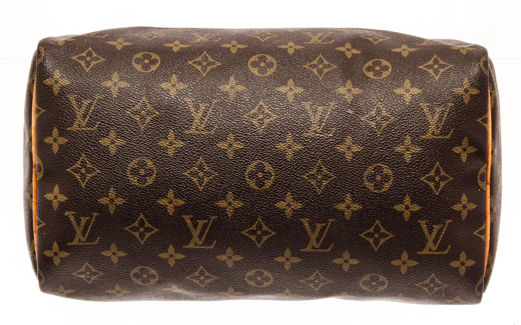 Louis Vuitton Brown Monogram Canvas Speedy 30 Satchel Bag