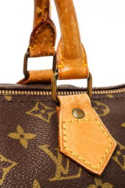 Louis Vuitton Brown Monogram Canvas Speedy 30 Satchel Bag