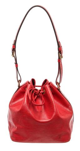 Louis Vuitton Red Epi Leather Petit Noe Shoulder Bag