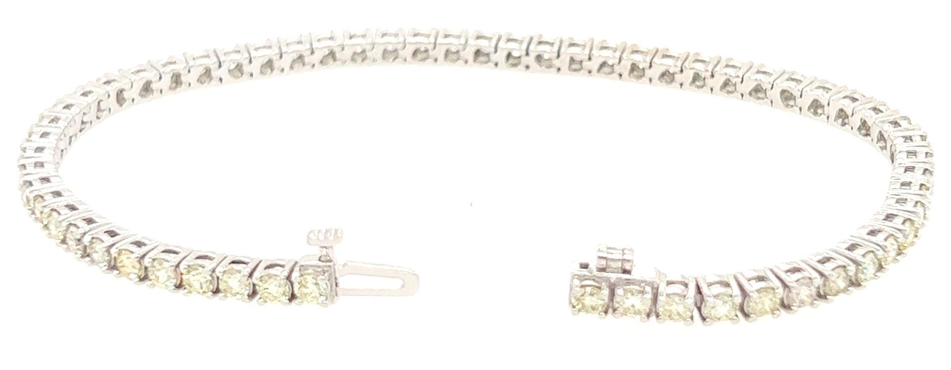 11.12 ctw Diamond Tennis Bracelet - 14KT White Gold