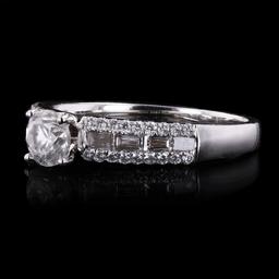 0.53 ctw SI2 CLARITY CENTER Diamond 18K White Gold Uniity Ring (1.01 ctw Diamond