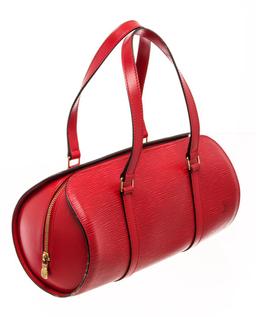 Louis Vuitton Red Epi Leather Soufflot Tote Bag