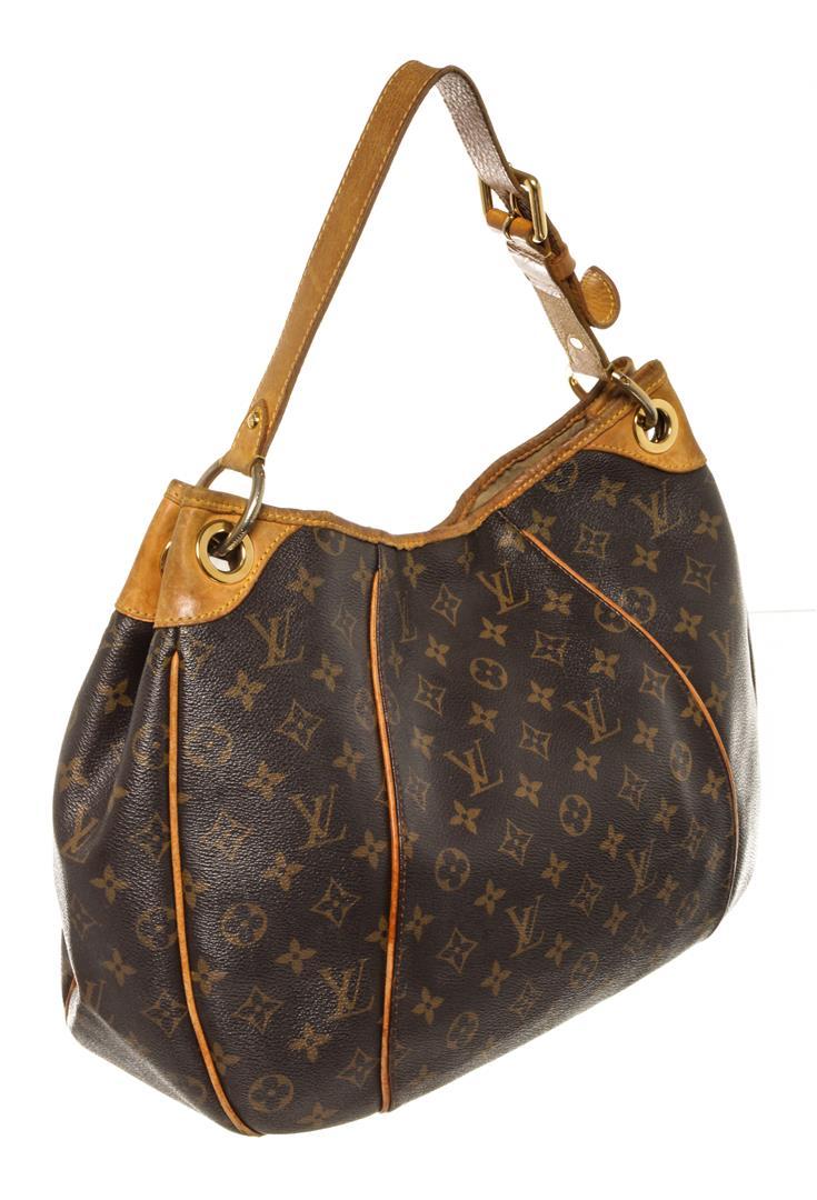 Louis Vuitton Brown Monogram Canvas Leather Galliera PM Hobo Bag