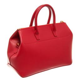 Mansur Gavriel Red Leather Travel Handbag