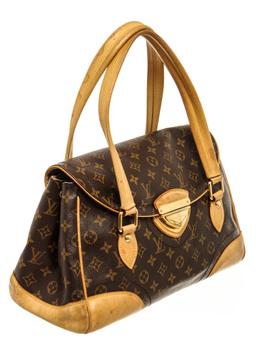 Louis Vuitton Brown Monogram Canvas Leather Beverly GM Shoulder Bag