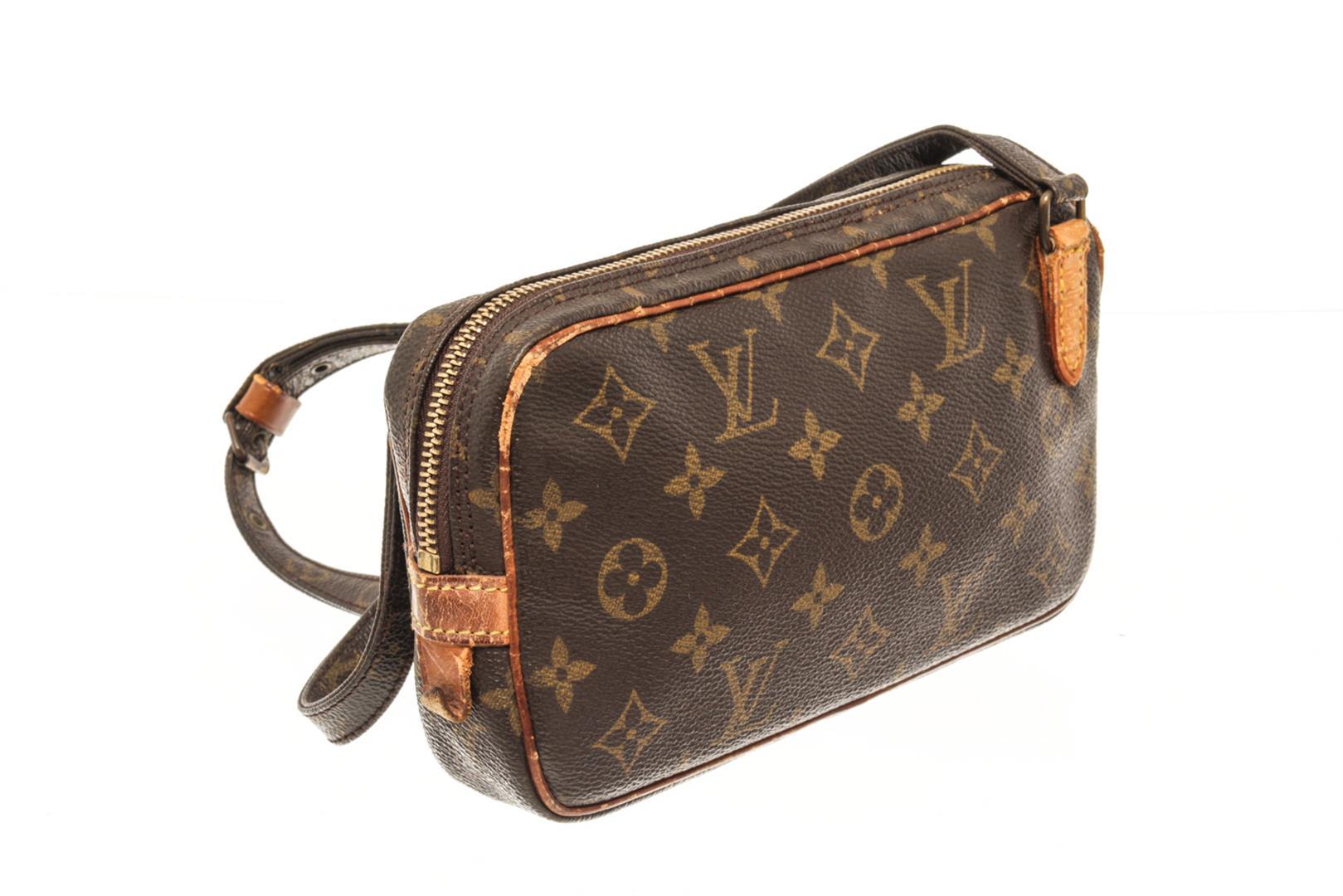 Louis Vuitton Brown Monogram Canvas Pochette Marli Bandolier Shoulder Bag