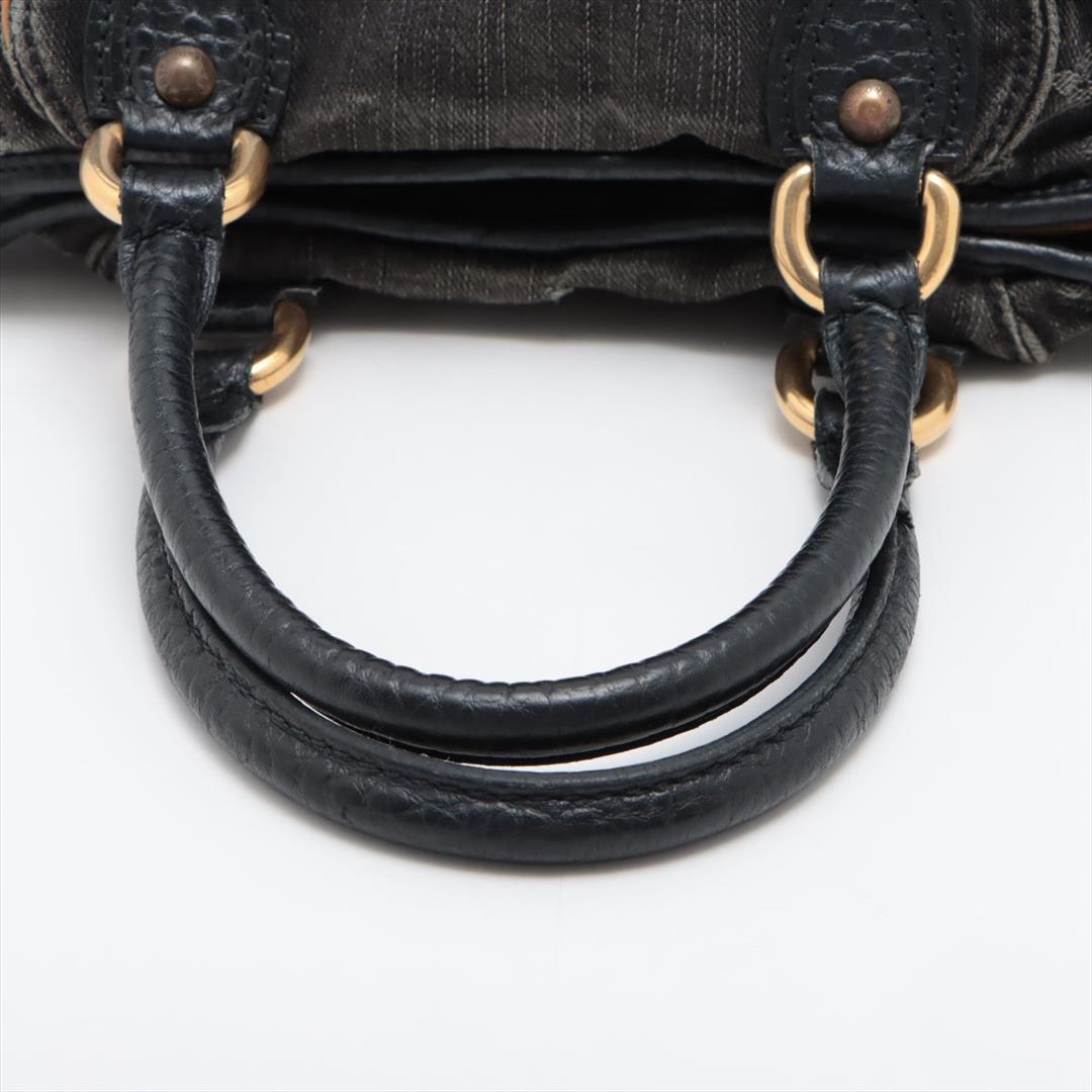 Louis Vuitton Black Monogram Denim Neo Cabby MM Shoulder Bag