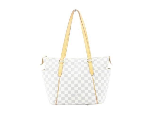 Louis Vuitton Damier Azur Canvas Leather Totally PM Tote Bag