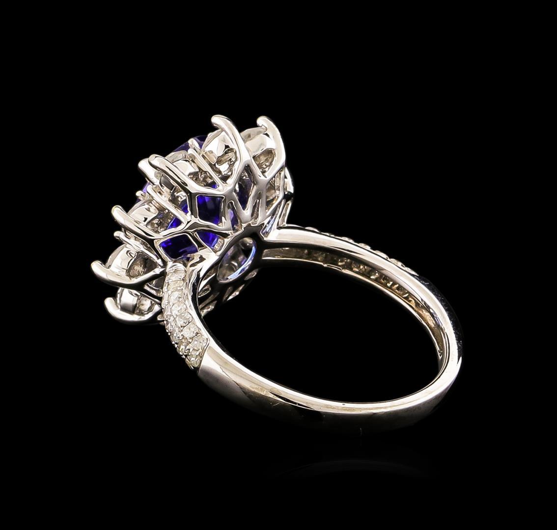 14KT White Gold 3.69 ctw Tanzanite and Diamond Ring