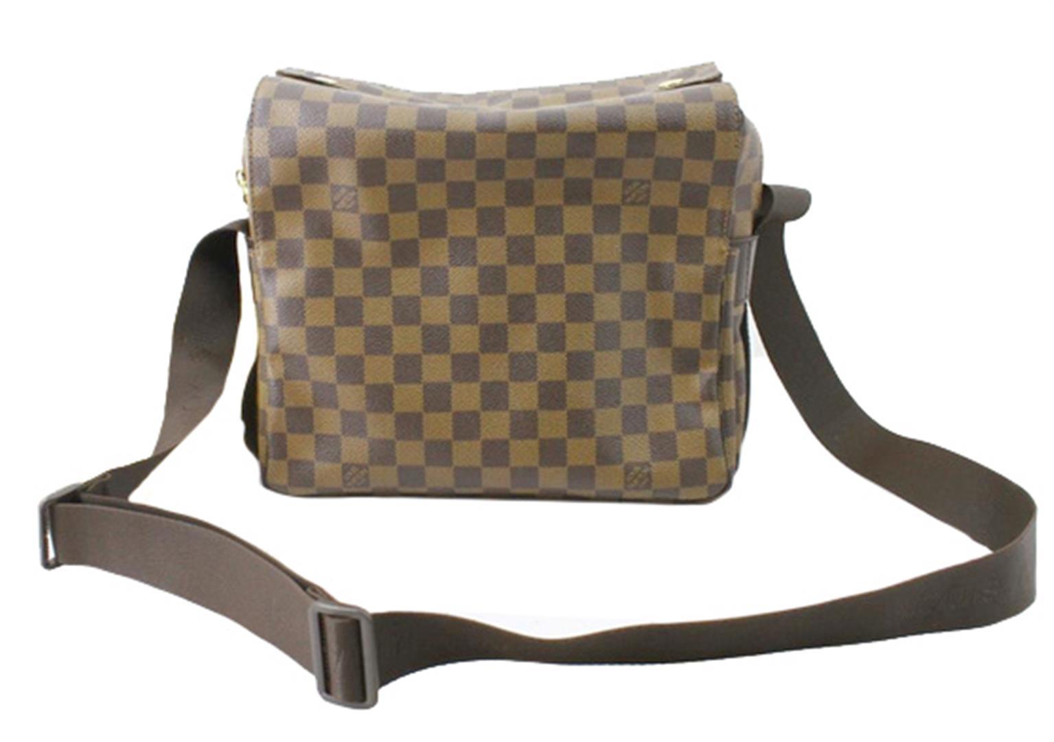 Louis Vuitton Damier Ebene Canvas Leather Naviglio Messenger Bag