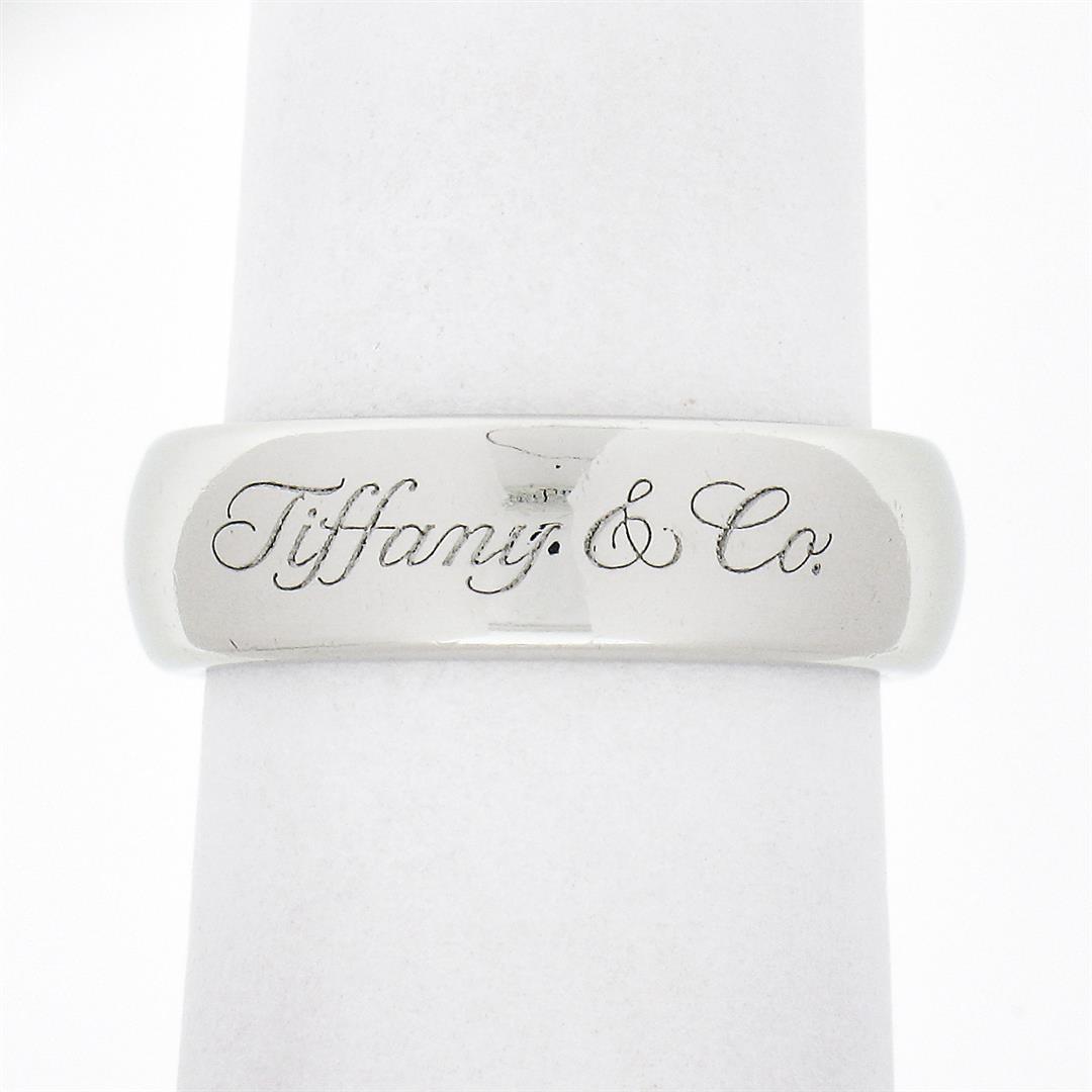 Tiffany & Co. Platinum 5.85mm Wide Signature Polished Domed Wedding Band Ring