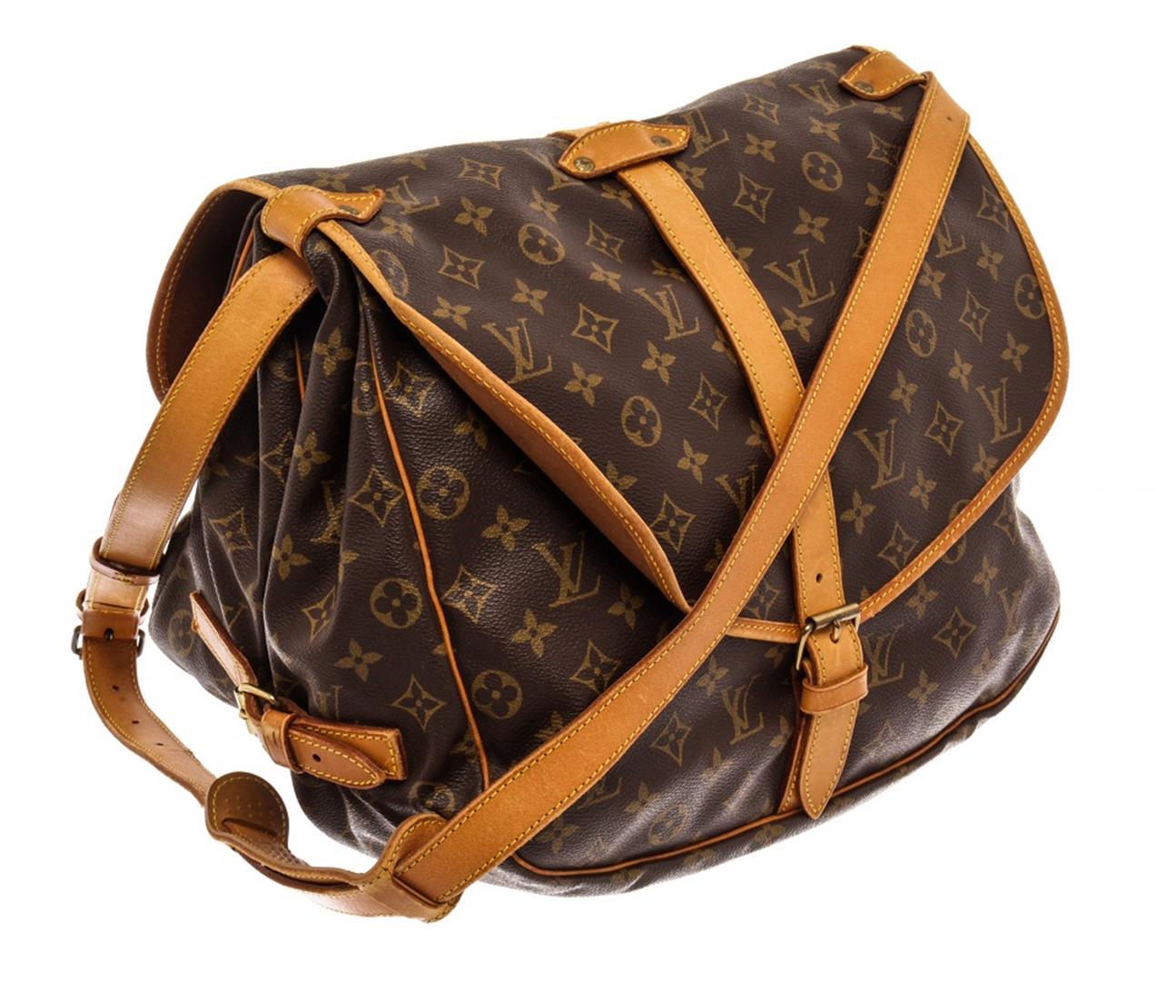 Louis Vuitton Brown Monogram Leather Saumur 35 Messenger Bag