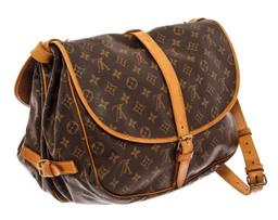 Louis Vuitton Brown Monogram Leather Saumur 35 Messenger Bag