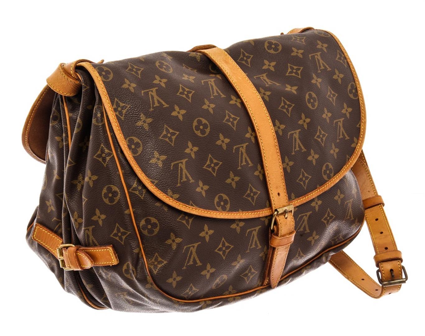 Louis Vuitton Brown Monogram Leather Saumur 35 Messenger Bag