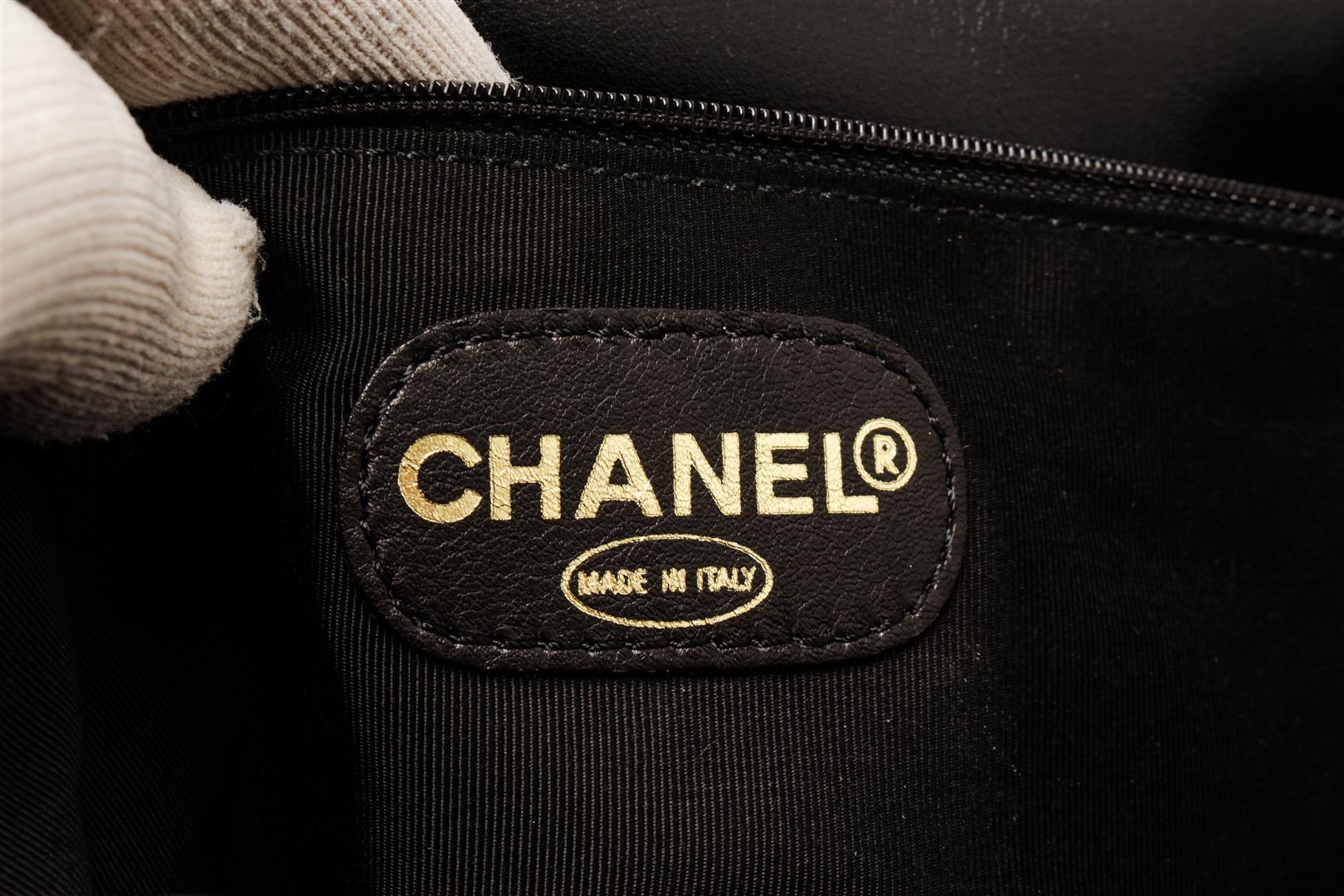 Chanel Vintage Black Leather CC Backpack