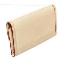 Louis Vuitton Cream Leather International Wallet