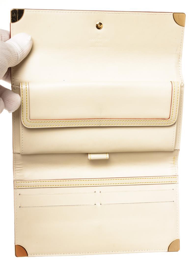 Louis Vuitton Cream Leather International Wallet