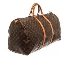 Louis Vuitton Brown Monogram Canvas Keepall 60 Duffel Bag