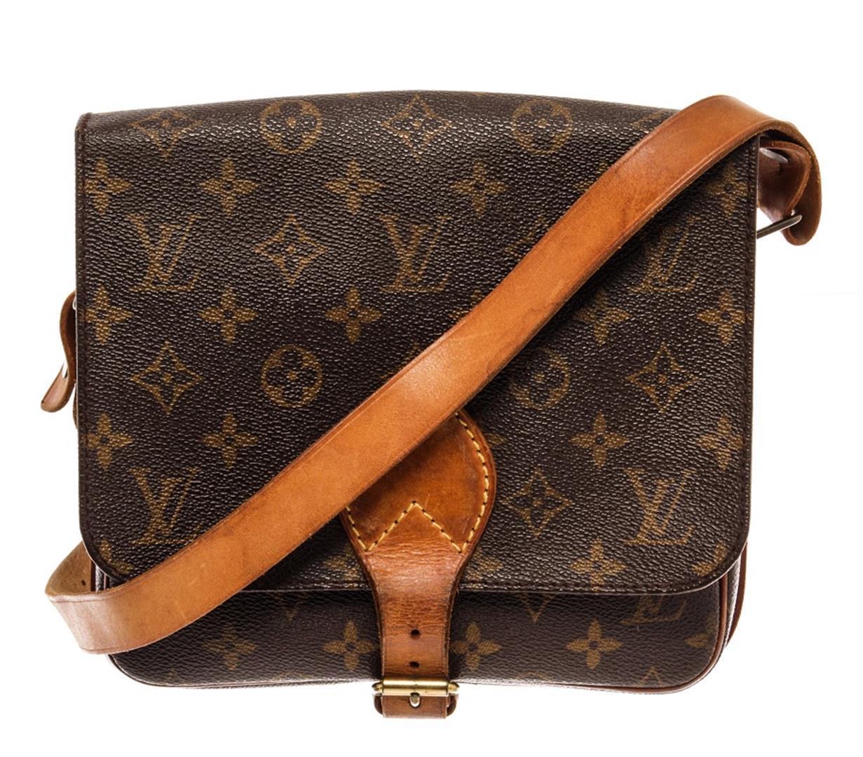 Louis Vuitton Brown Monogram Canvas Cartouchiere MM Messenger Bag