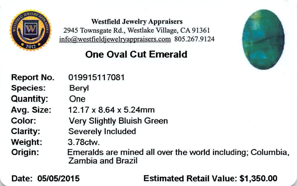 3.78 ctw Oval Emerald Parcel