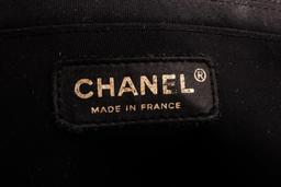 Chanel Black Glitter Patent Leather Jumbo Flap Shoulder Bag