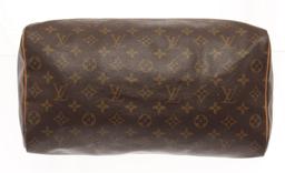 Louis Vuitton Brown Monogram Canvas Speedy 35 Satchel Bag