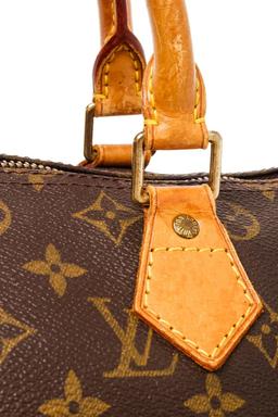 Louis Vuitton Brown Monogram Canvas Speedy 30 Satchel Bag