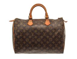 Louis Vuitton Brown Monogram Speedy 35 Satchel Bag