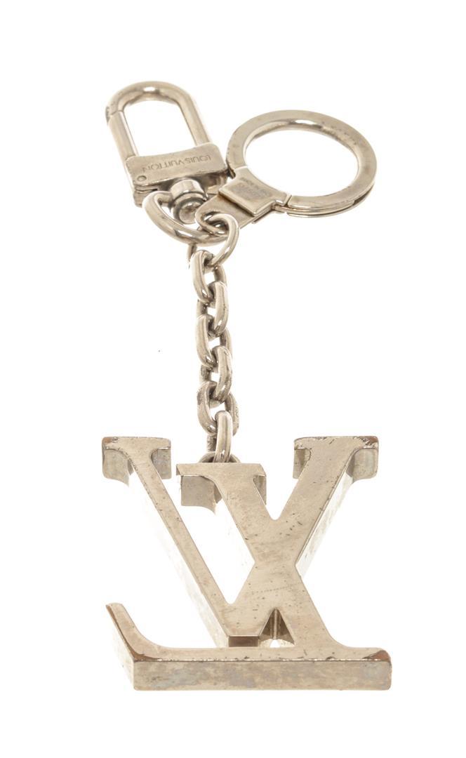 Louis Vuitton Silver Metal Initial Key Holder