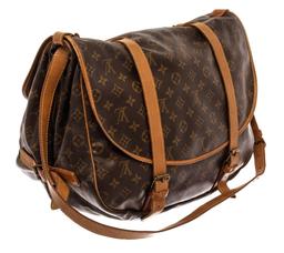 Louis Vuitton Brown Monogram Leather Saumur 43cm Shoulder Bag