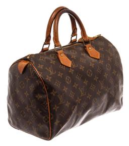 Louis Vuitton Brown Monogram Canvas Speedy 30 Satchel Bag