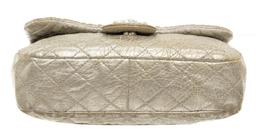 Chanel Silver Crinkle Flap Shoulder Bag