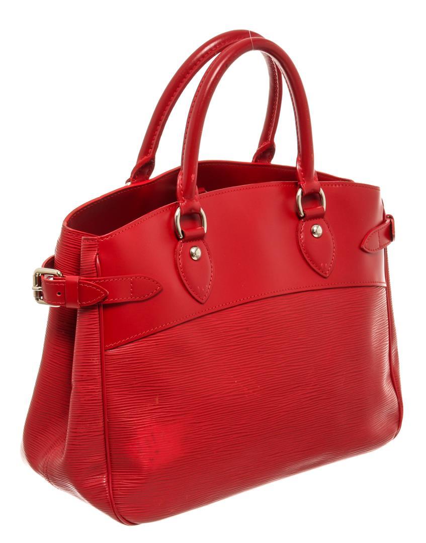 Louis Vuitton Red Epi Leather Passy Handbag