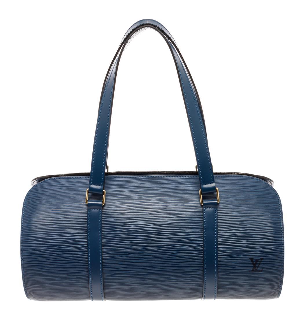 Louis Vuitton Blue Epi Leather Soufflot Shoulder Bag