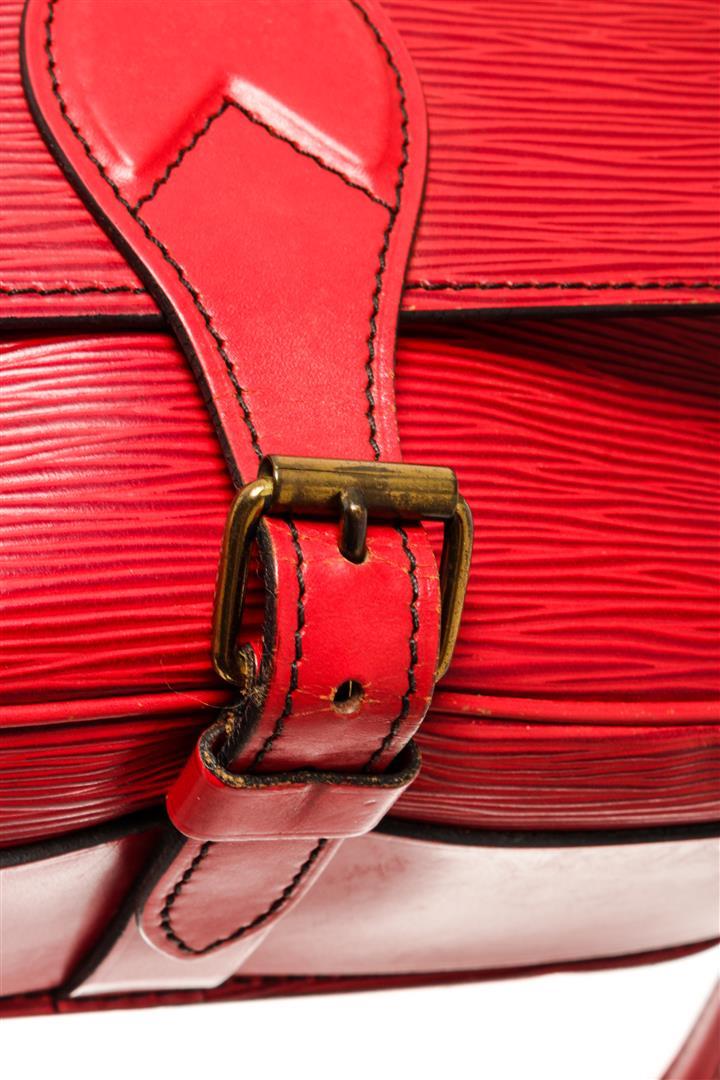 Louis Vuitton Red Epi Leather Cartouchiere Crossbody Bag