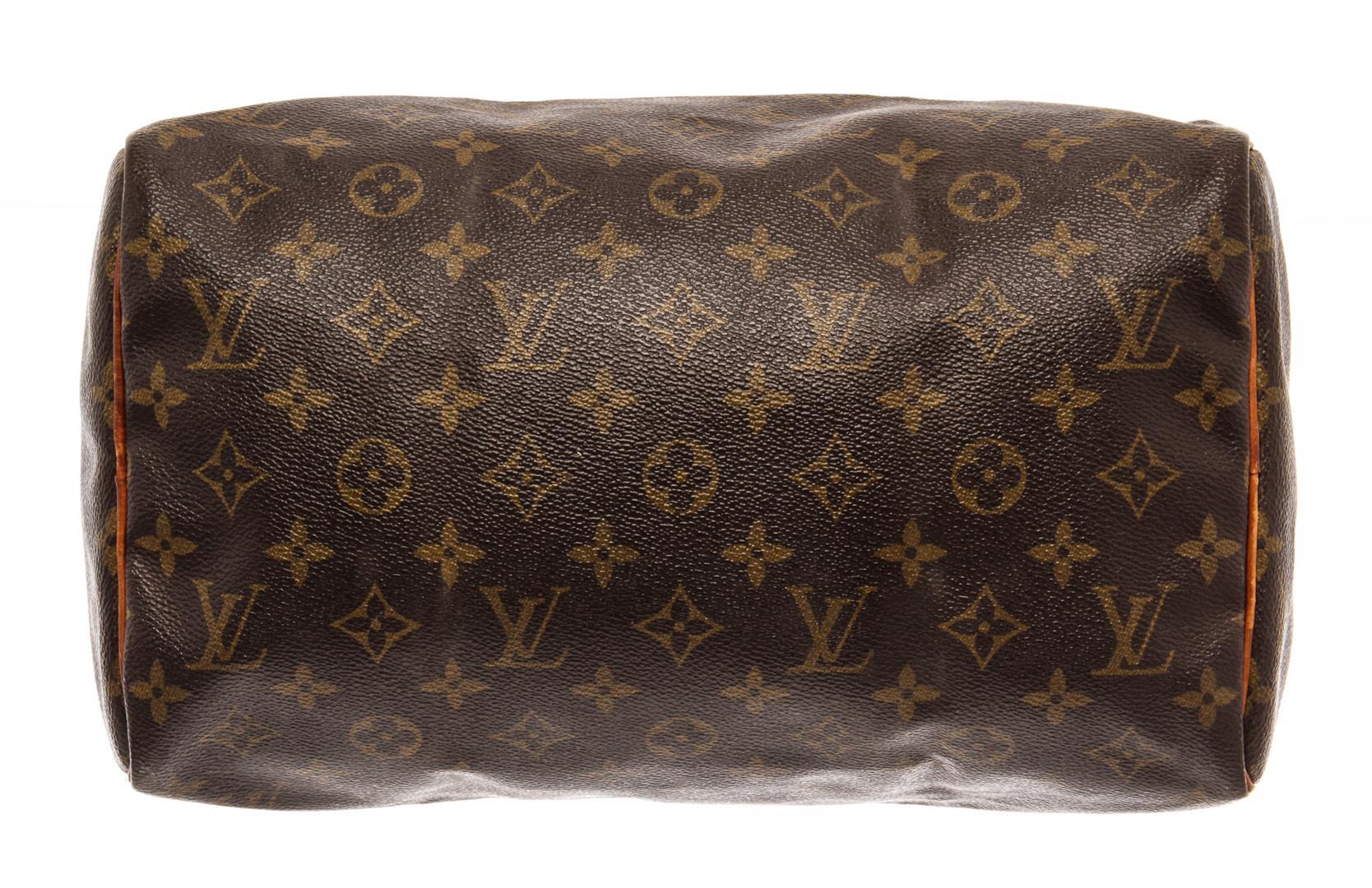 Louis Vuitton Brown Monogram Canvas Speedy 30 Satchel Bag