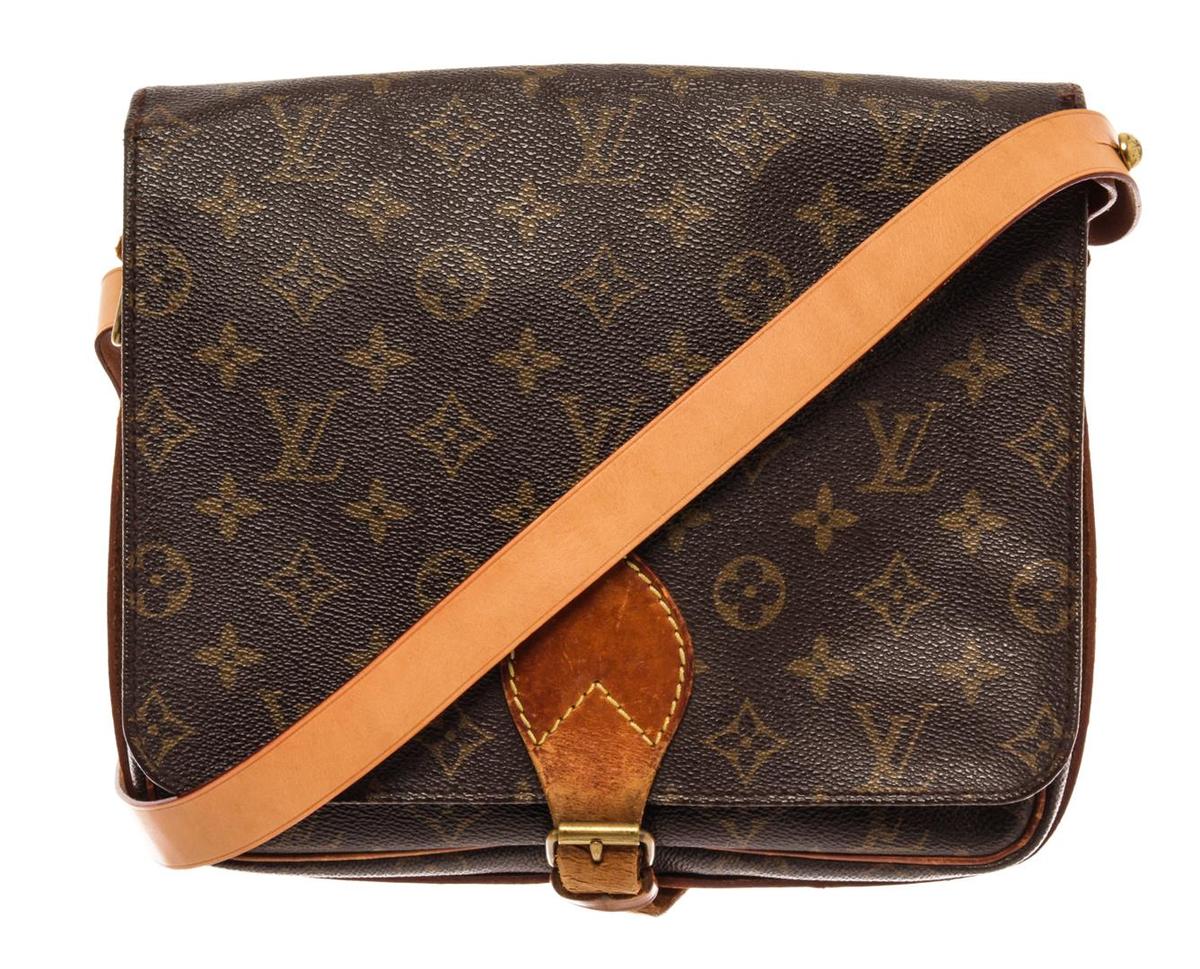 Louis Vuitton Brown Monogram Leather Cartouchiere GM Messenger Bag