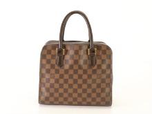 Louis Vuitton Damier Ebene Canvas Leather Triana Handbag