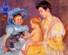 Mary Cassatt - Children Playing With A Cat