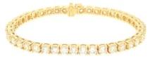 10.91 ctw Diamond Tennis Bracelet - 14KT Yellow Gold